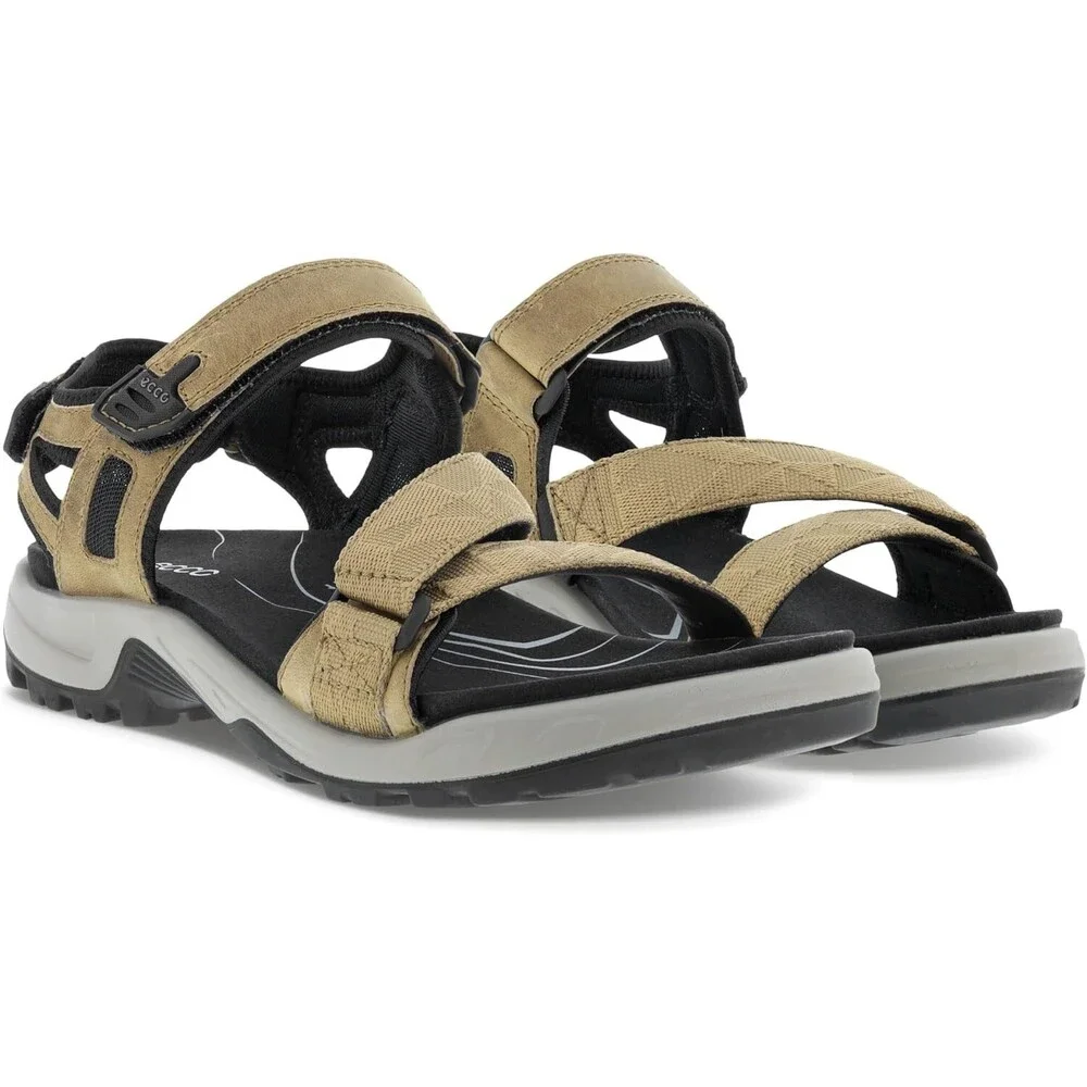 Ecco Yucatan Coast Sport Men 14 Nutmeg Brown Nubuck Leather Hiking Sandal ZPO496